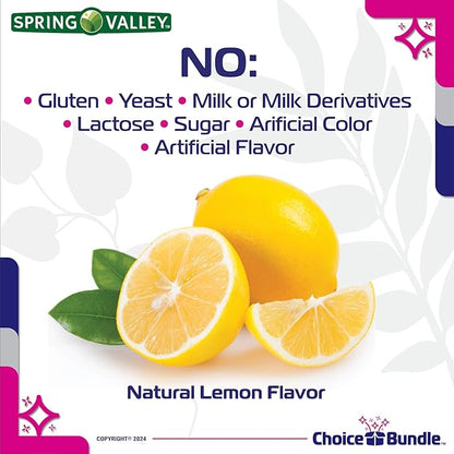 Spring Valley Proactive Support Omega-3 Fish Oil Soft Gels 1000 mg 180 Ct 2 pk (360 Total) + Vitamin Guide & Pill Container (4 Items)!