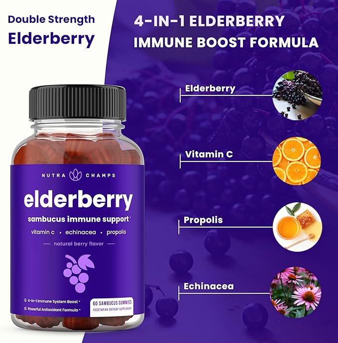 NutraChamps Elderberry Capsules and Gummies Bundle