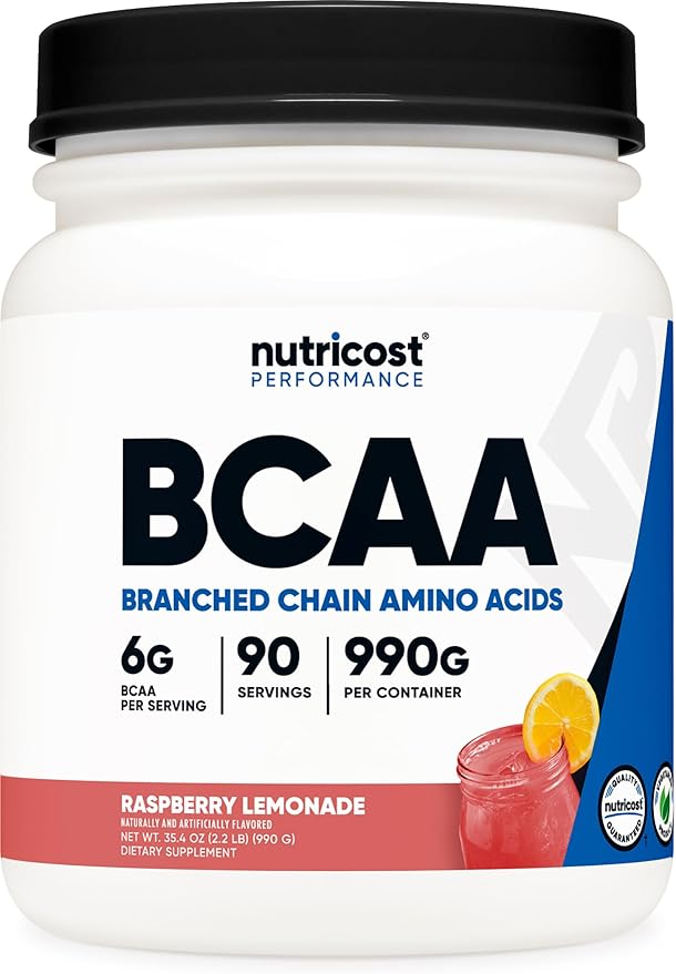Nutricost BCAA Powder 2:1:1 (Raspberry Lemonade, 90 Servings)