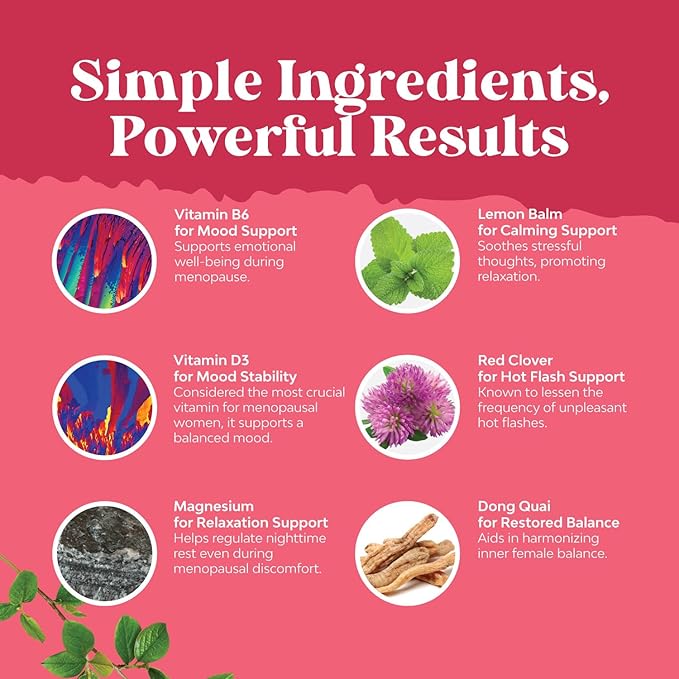 Complete Herbal Menopause Supplement for Women - Female Hormone Balance Capsules for Night Sweats, Hot Flashes & Mood Swings with Dong Quai, Chaste Berry & Black Cohosh Root - 120 Count Pack
