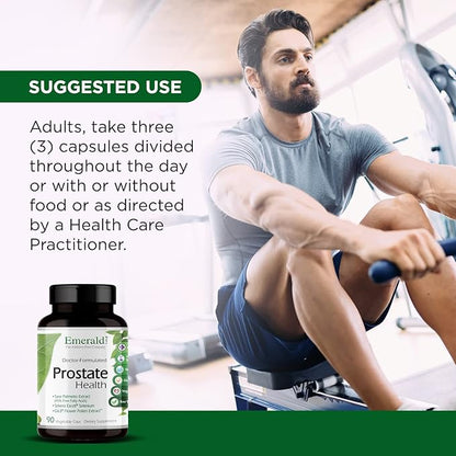 EMERALD LABS Prostate Health - Prostate Support Supplement with Saw Palmetto, Lycopene, Stinging Nettle & More* - Vegan & Gluten-Free - 90 Vegetable Capsules (30-Day Supply)
