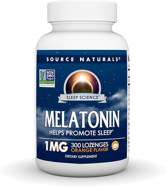Source Naturals Melatonin 1 mg - 300 Orange Flavored Lozenges