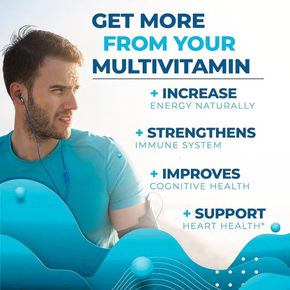 Multivitamin with 25 Vitamins & Minerals (90 Tablets) | Immune, Energy & Cognitive Support | Daily Vitamins for Woman and Men | Antioxidants, Zinc, B-Complex, Calcium, D3 (1)