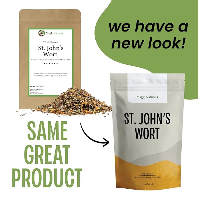 MagJo Naturals, St. John's Wort Herb (12 ounce) Cut & Sifted