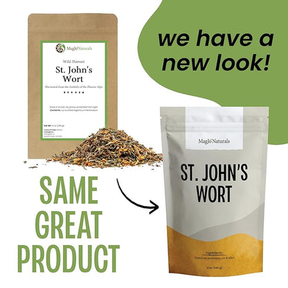 MagJo Naturals, St. John's Wort Herb (12 ounce) Cut & Sifted