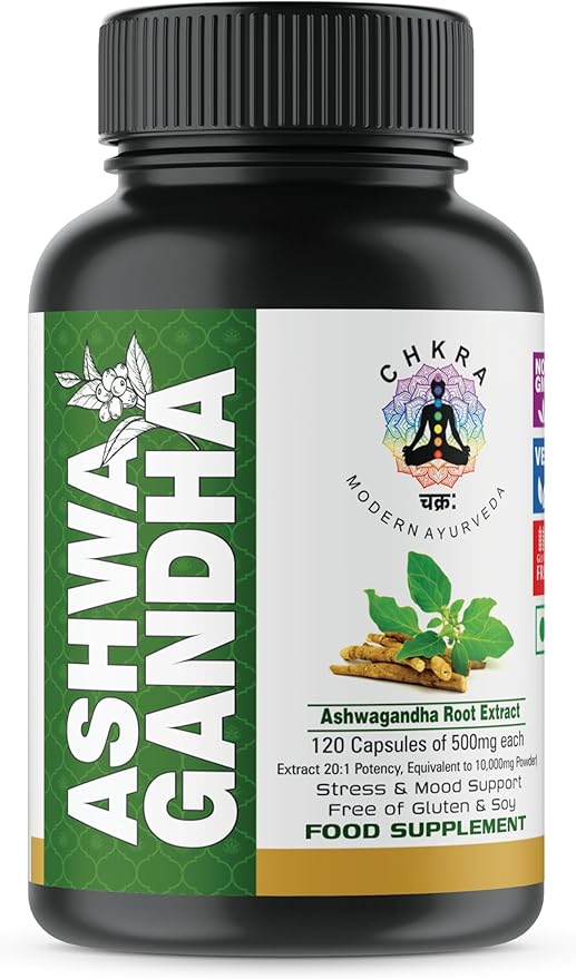 XTRAKT Ashwagandha Supplements Equivalent 10,000mg - 120 Ashwagandha Vegan Capsules - Organic Ashwagandha Powder and Root Extract Capsules - Stress Relief Supplement, Mood Enhancer - 4 Month Supply