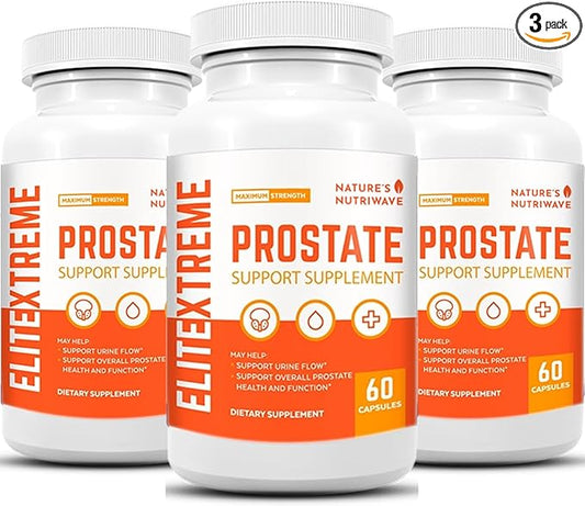 EliteXtreme Health Supplement - Natural Formula with Saw Palmetto, Plant Sterols, Zinc, and Vitamins | Non-GMO, Made in USA, 60 Capsules, 3 Month Supply