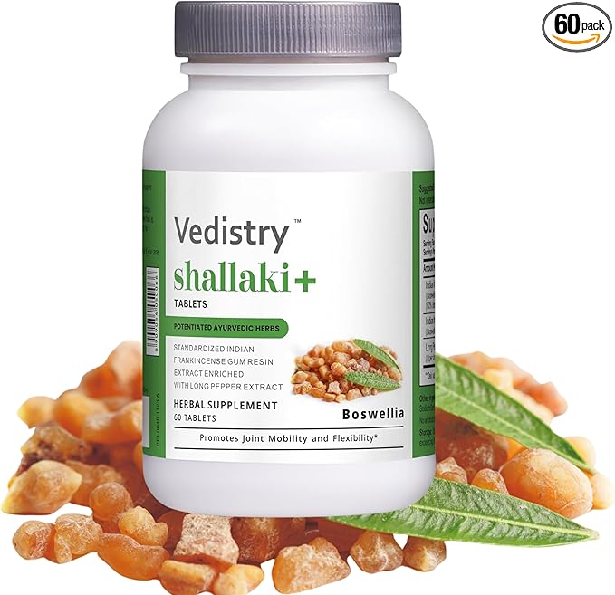 Shallaki+ 700mg Boswellia serrata & Long Pepper Tablets | 60 Tablets | Joint Health, Mobility & Flexibility Support | Vegan Herbal Supplement | Pack of 1