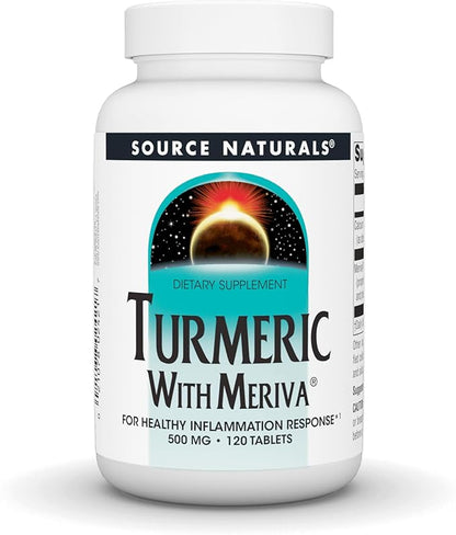 Source Naturals Turmeric with Meriva, for Healthy Inflammation Response*, 500mg - 120 Tablets