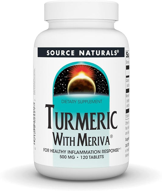 Source Naturals Turmeric with Meriva, for Healthy Inflammation Response*, 500mg - 120 Tablets