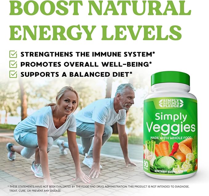 Simply Nature's Pledge - Made with Whole Food Superfoods, Packed with Beta Carotene & 18 Different Vegetables - 100% Soy Free