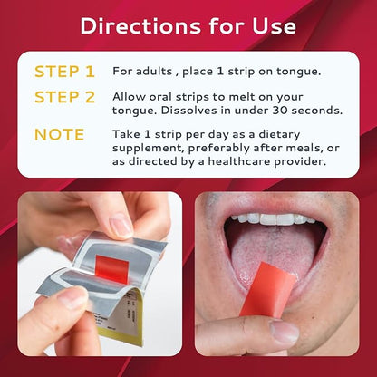 Vitamin B12 Strips 10 Pack | Easy Oral Dissolvable Mint Flavored Strips | 1500 mcg Strips | VIT B12 Dissolve Under Tongue | Methylcobalamin B-12 Vitamin Formula | Vegan Friendly & Gluten Free