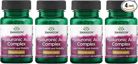 Swanson Hyaluronic Acid Complex 166 mg 60 Caps (4 Pack)