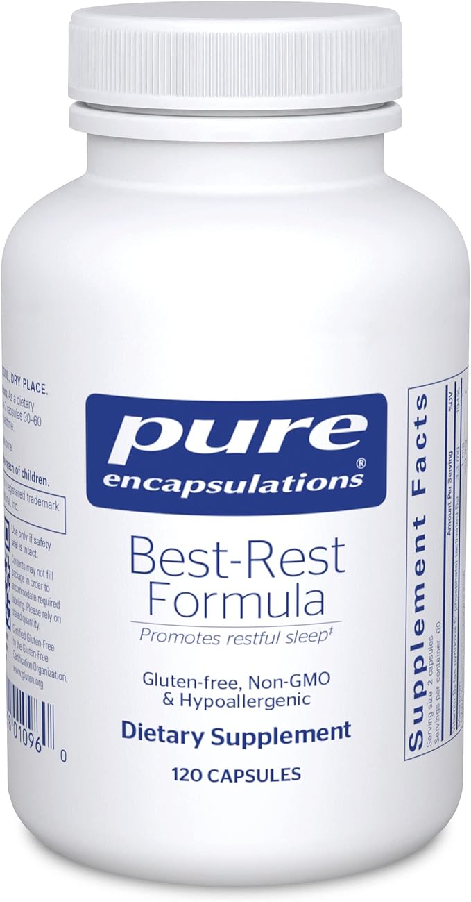 Pure Encapsulations Best-Rest Formula - Supports Restful Sleep - for Relaxation - Restful Sleep Supplement - Non-GMO & Vegan - 120 Capsules
