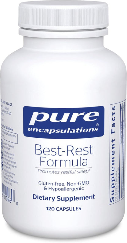 Pure Encapsulations Best-Rest Formula - Supports Restful Sleep - for Relaxation - Restful Sleep Supplement - Non-GMO & Vegan - 120 Capsules