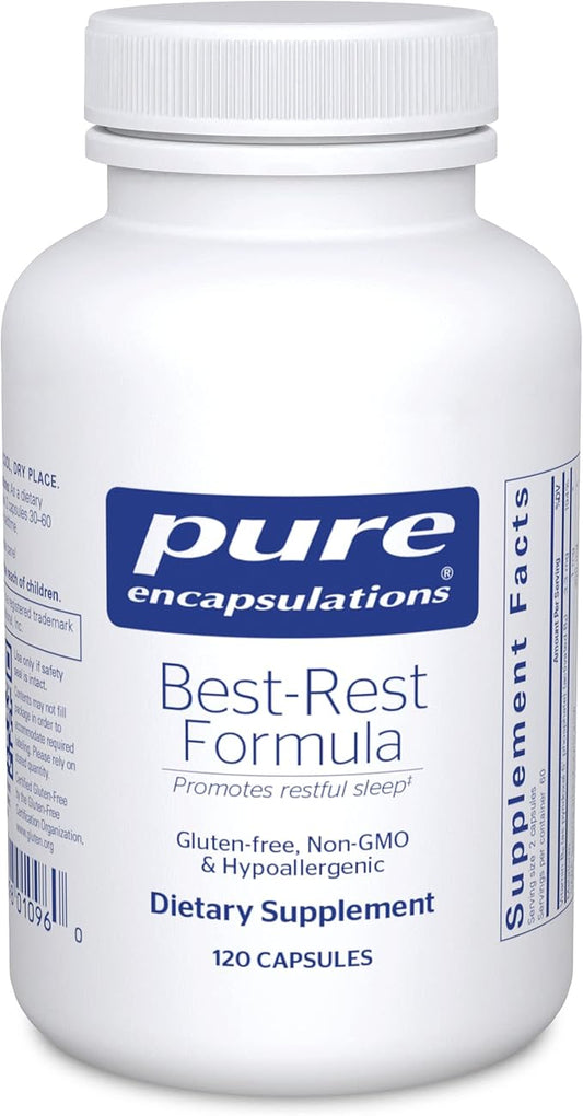 Pure Encapsulations Best-Rest Formula - Supports Restful Sleep - for Relaxation - Restful Sleep Supplement - Non-GMO & Vegan - 120 Capsules