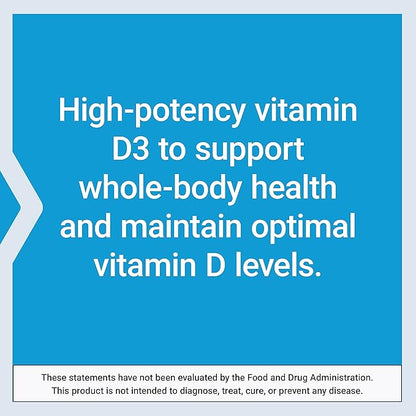 Life Extension Vitamin D3 175 mcg (7000 IU), Immune System Support, Bone Health, Brain Performance, Gluten-Free, Non-GMO, Once Daily, Two-Month Supply, 60 softgels