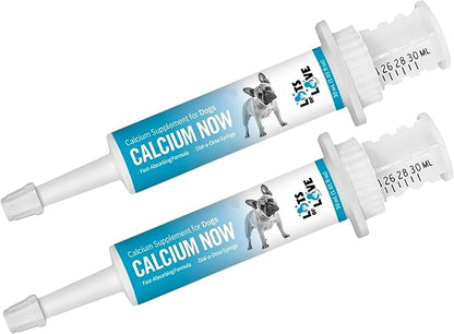 Calcium Now - Oral Calcium for Whelping Dogs - Dog & Cat Calcium Supplement Paste - Lots of Love (Vanilla, 30 ml Paste) (Pack of 2)