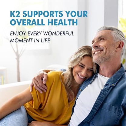 Vitamin K2 Gummies MK-7 200 mcg & MK-4 500 mcg for Women & Men Sugar Free, Perfect 2-IN-1 Full Spectrum Vitamin K2 Supplement for Bone, He❤rt, Promotes Calcium Absorption, Brain, Teeth, Immune,1Pack