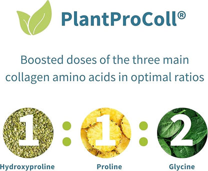 Igennus Vegan Collagen Peptide Powder, Enhanced with Glycine, Proline & Hydroxyproline & Cofactor Vitamin C, Non GMO, Complete Vegetarian Plant Based Collagen Powder Booster, 4 x 35 Servings