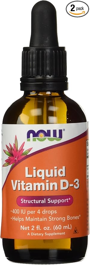 Now Foods Vitamin D3 Liquid 4 fl ounce (Pack of 2)