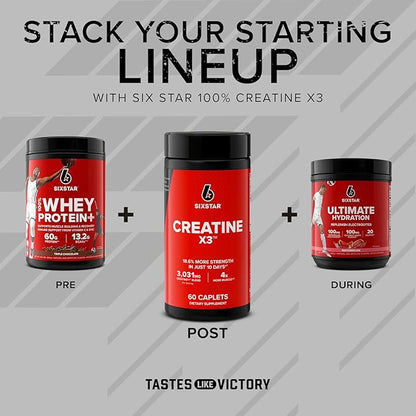 Six Star Creatine Pills, X3 (60 Caplets) - Creatine for Women & Men - Creatine Capsules Support Muscle Strength - Pre & Post Workout Creatine Supplement for Muscle Recovery & Building - 20 Servings