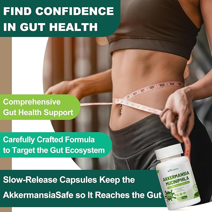 Akkermansia Muciniphila Probiotic for Gut Management - GLP-1 Boosting Supplement with Chicory Inulin, Turmeric, Resistant Starch, Vegan & Gluten Free - 30 Day Supply