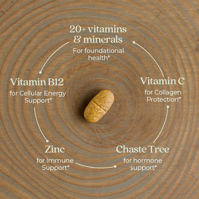 New Chapter Women's Multivitamin 40 plus for Energy, Healthy Aging + Immune Support with 20+ Nutrients -- Every Woman's One Daily 40+, Gentle on the Stomach, 48 Count