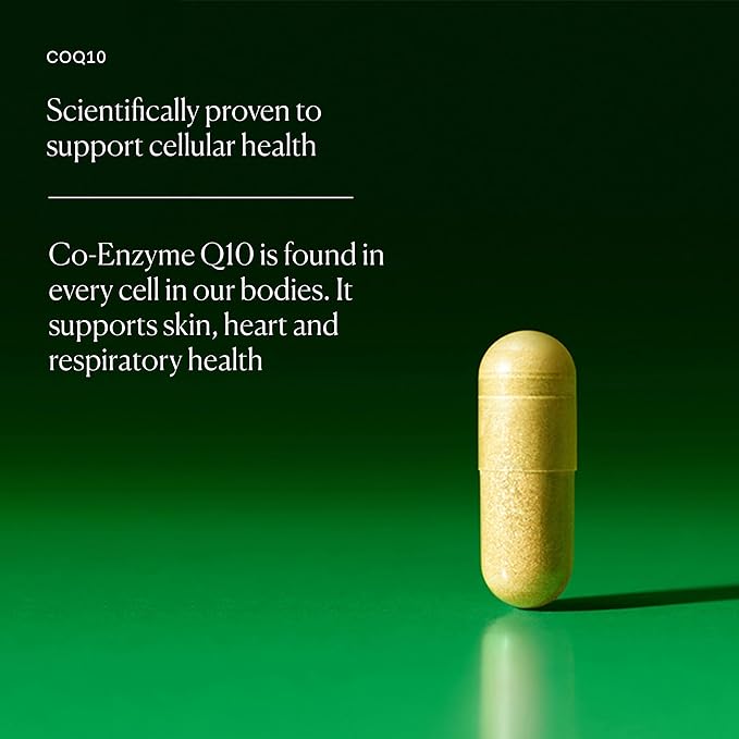 The Nue Co. COQ10 Supplement, Supports Energy, Skin, & Cardiovascular Health, Antioxidant, Vegan, Gluten Free, 30 Capsules