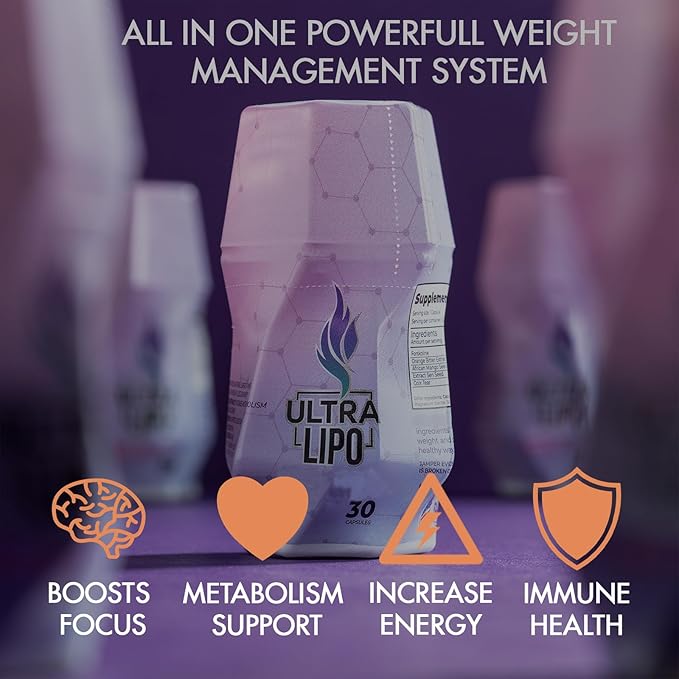 ULTRALIPO Natural Supplement for Overall Wellness and Health - 30 Day Supply, Convenient Once Daily Capsule - LIPOBLUE