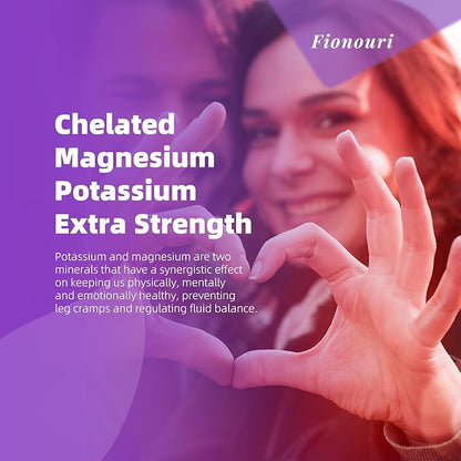 Magnesium Glycinate Gummies 1000mg - for Adults Magnesium Potassium Supplement with Vitamin D, B6, CoQ10 for Calm Mood & Sleep Support - 120 Blueberry Gummies -2 Pack