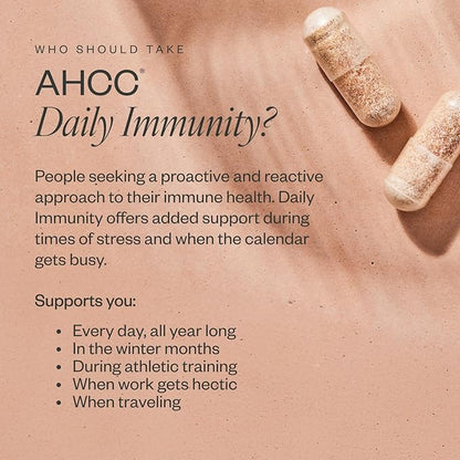 SHII AHCC Daily Immunity, 10-Days Supply – Vegan, Gluten Free Immune Support Supplement with AHCC, Immune System Support from Functional Shiitake Mushrooms, Promotes Immune Response & Cellular Health