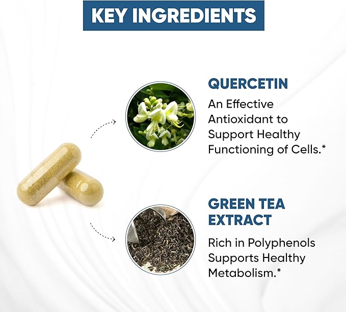 Sandhu's Zinc Supplement with Ionophores| Quercetin & Green Tea Extract for Superior Absorption and High Potency| 900mg Vegetarian Capsules 60 Days Supply| Immune Support for Men & Women