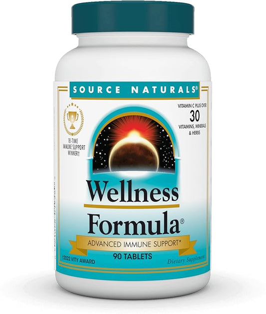 Source Naturals Wellness Formula Bio-Aligned Vitamins & Herbal Defense - Immune System Support Supplement & Immunity Booster* - 90 Count