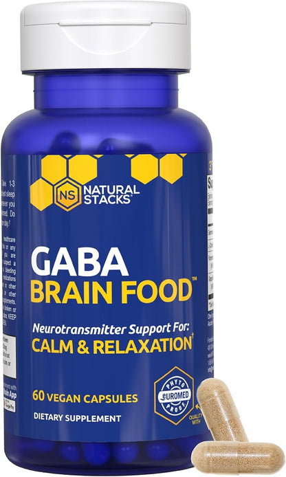 NATURAL STACKS GABA Brain Food + Zen Magnesium Gummies Bundle - Supports Stress Relief & Relaxation* - 90 Pieces