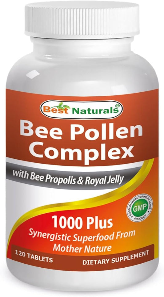 Best Naturals Bee Pollen Complex 1000 mg 120 Tablets