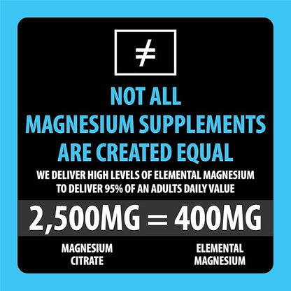 Magnesium Citrate 400 mg - High Potency Elemental Magnesium Essential Mineral for Heart, Muscle, & Digestion Support – Non-GMO - 120 Tablets