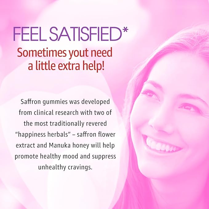NEVISS Saffron Gummies - Saffron Supplement 100% Pure Saffron Extract Whole Herb Gummies with Honey for Mood & Power, Vitamin B6, B12, D3, C - Sugar Free - Organic, Vegan, Mixed Berry Flavor - 60Cts
