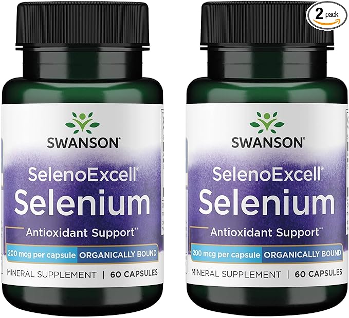 Swanson Selenoexcell Selenium 200 mcg 60 Capsules (2 Pack)