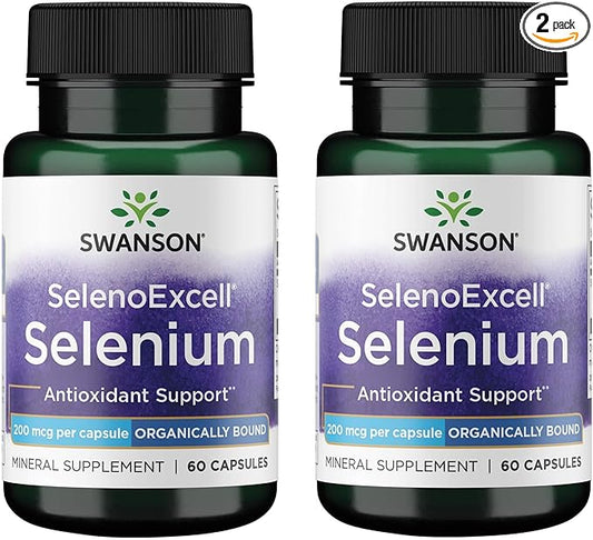 Swanson Selenoexcell Selenium 200 mcg 60 Capsules (2 Pack)