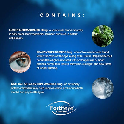 Fortifeye Blue Light and Heart Health Support Bundle | Fortifeye Super Omega Max 60 Ct & Fortifeye Focus 30 Ct