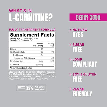 PROSUPPS Thermo Fat Burning Thermogenic Powder Spicy Rita and 3000 L-Carnitine Berry - Weight Management and Pre Workout - Energy, Mood, Appetite Control -