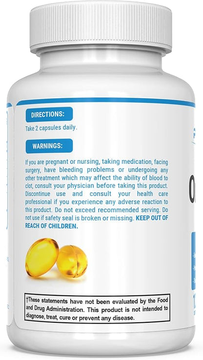 PEScience Omega-3+, 440mg EPA and 240mg DHA Fish Oil Supplement, Easy to Swallow Small Size Softgel, No Taste, 60 Servings