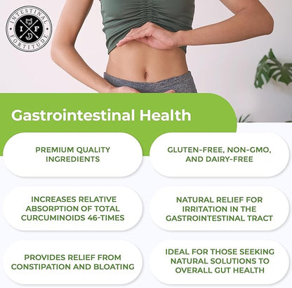 Intestinal Fortitude AI-5 - Digestive Herbal Capsule Supplement w/CurcuWIN, Turmeric, Curcumin, Boswellia Serrata, Ginger Root & EGCG Green Tea for Gut & DigestiveHealth Support, Non-GMO, Dairy Free