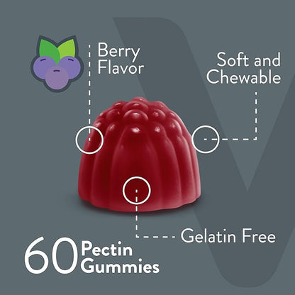 Vitamin B6 Gummies 100mg for Adults & Teens - B6 Vitamins for Mood & Nerve Function Support - Immune Booster - Vegan, GMO Free, Gluten Free, Gelatin Free - Tasty Chewable Berry Flavored VIT B6 Gummy