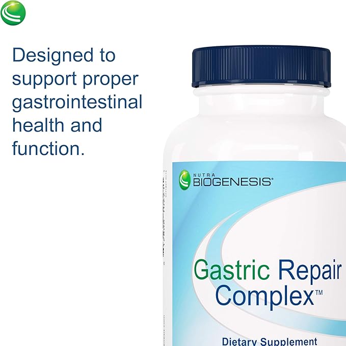 Nutra Biogenesis Gastric Support Complex - DGL Licorice Supplement, Deglycyrrhizinated Licorice Root Extract for Maximum Absorption, Digestion Support with Mastic Gum, Aloe & Bismuth - 60 Capsules