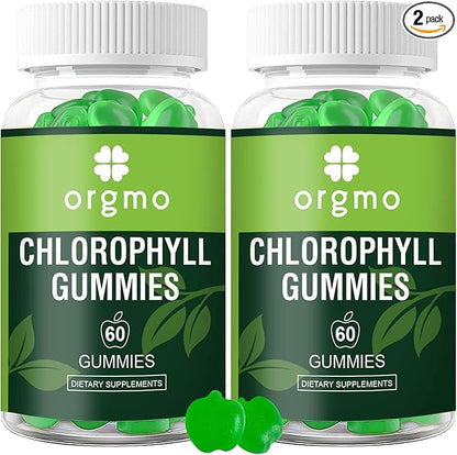 Chlorophyll Gummies Sugar Free with Unfiltered ACV & Vitamin D – Energy Boost | Immune & Digestion System Support | Internal Deodorant | Skin Care, Vegan Non-GMO