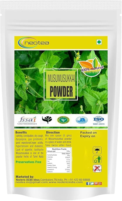 Flax Musumusukkai Powder | Mukai Maderaspatana Powder 300 Gm Pack of 1 | Natural Herbal Supplement | Organic and Non-GMO | Ayurvedic Wellness and Health Support