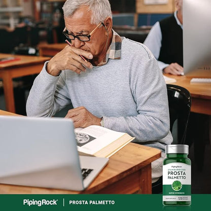 Piping Rock Saw Palmetto Extract for Men and Women | 120 Softgels | Standardized Prostate Supplement | Super Strength Complex Pills | Non-GMO, Gluten Free
