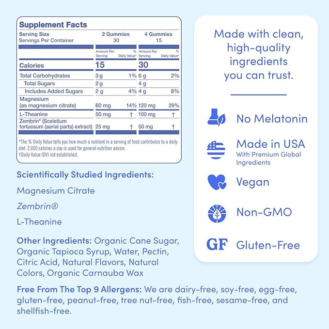 First Day Men’s Nighttime Reset Calming Magnesium Gummies – Sleep Aid Supports Peaceful Rest, Balanced Mood & Energy – Supplement with Magnesium Citrate, L-Theanine & No Melatonin – 30-Day Supply